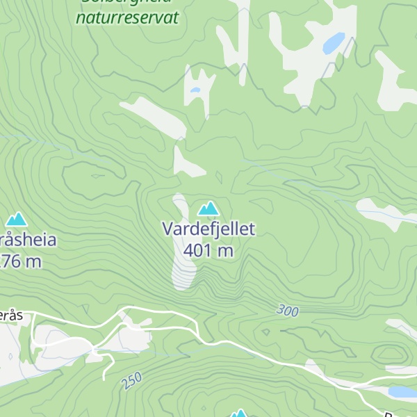 Map of Vardefjellet