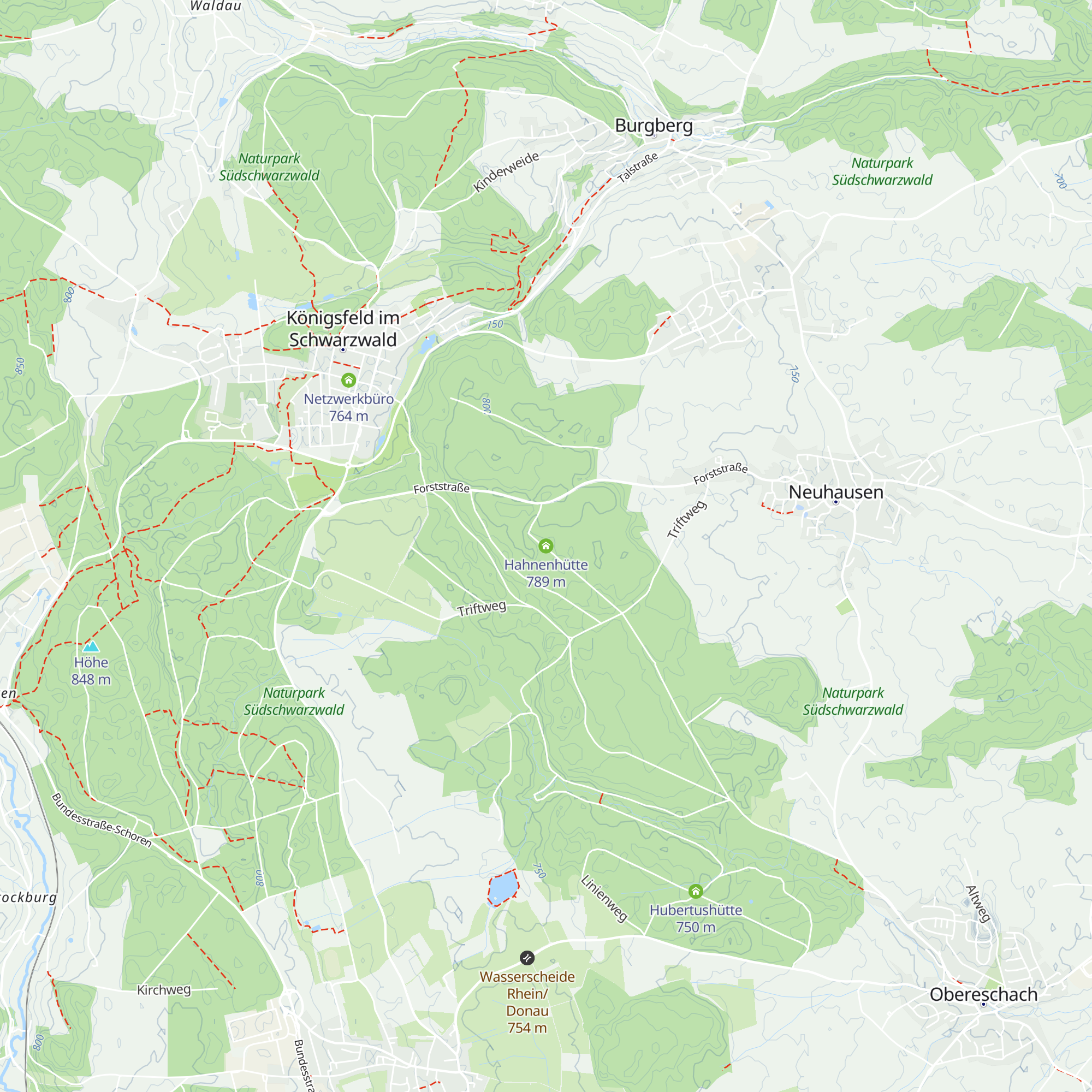 Hahnenhütte map