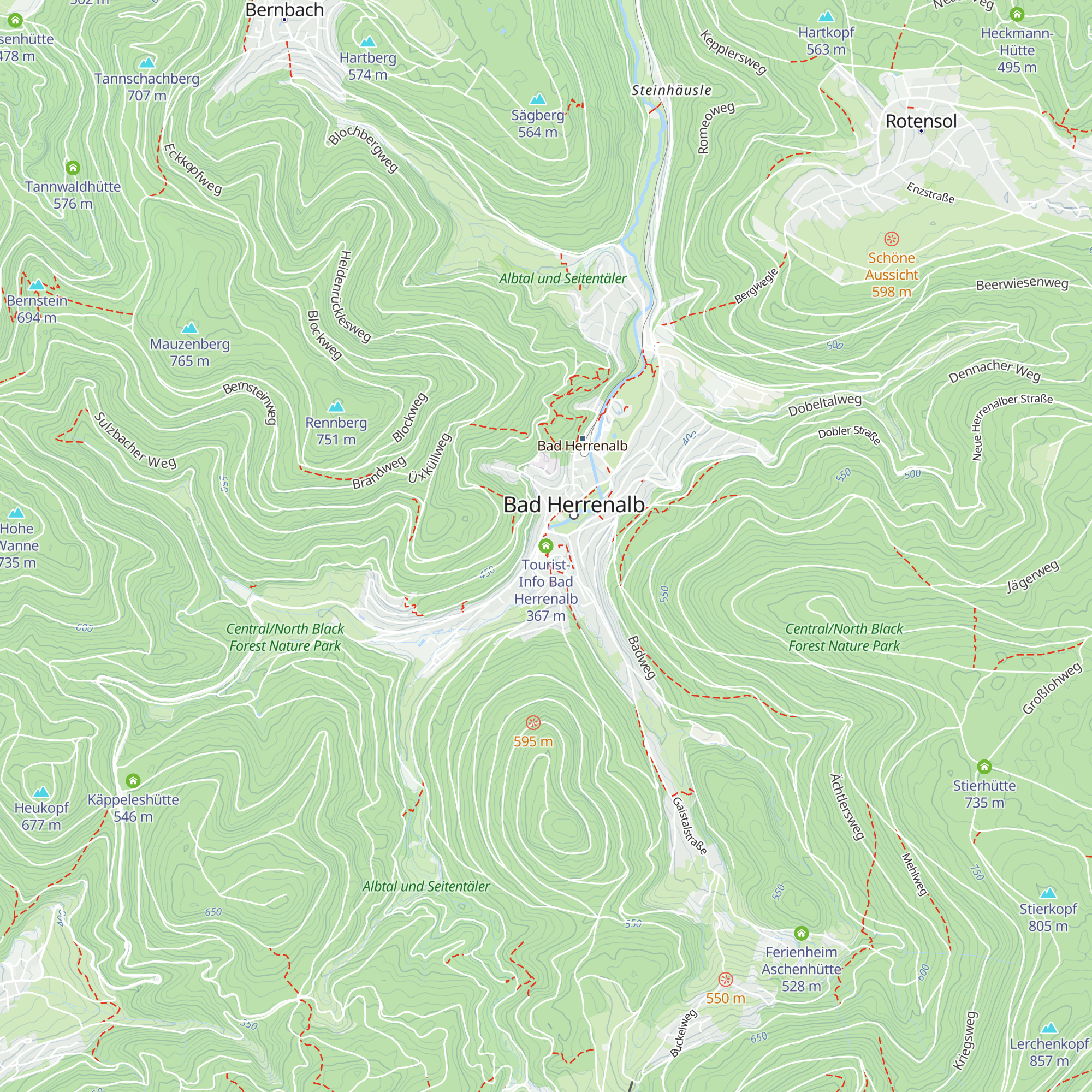 Tourist-Info Bad Herrenalb map