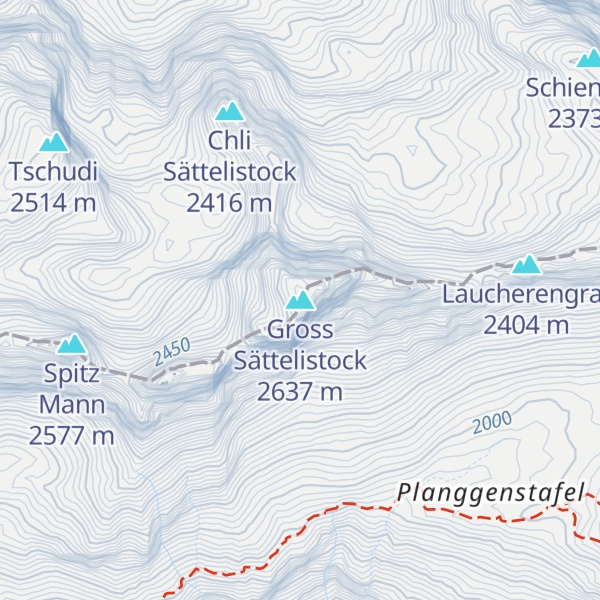 Map of Gross Sättelistock