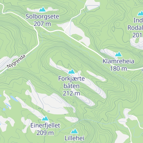 Map of Forkjærte båten