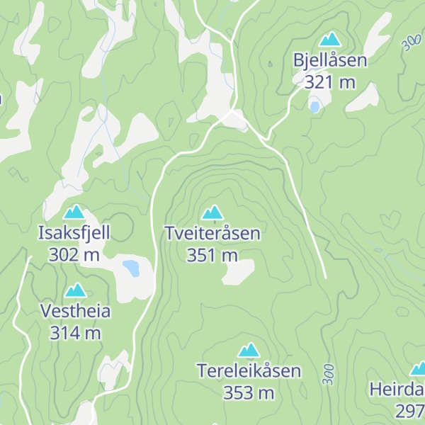 Map of Tveiteråsen