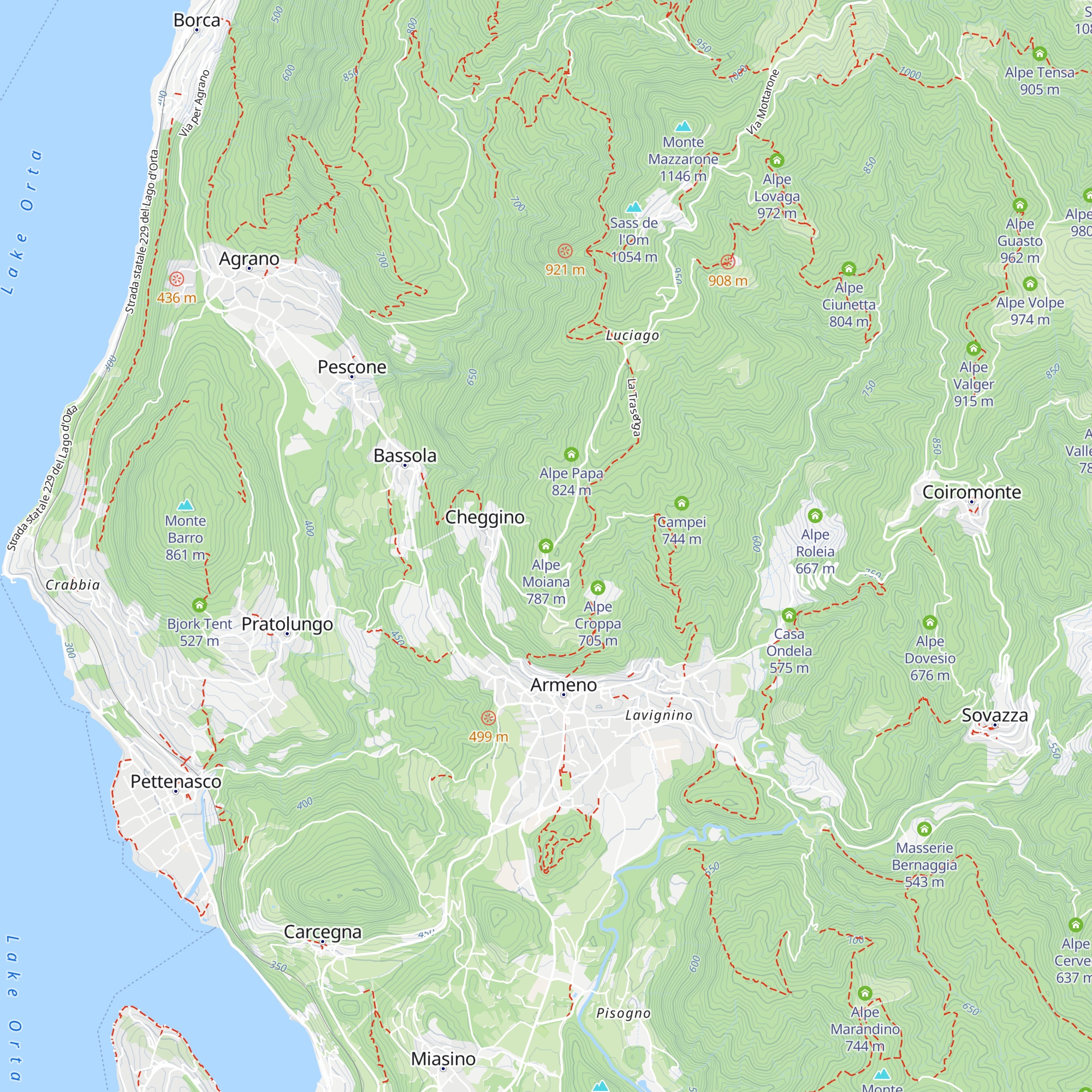 Alpe Moiana map