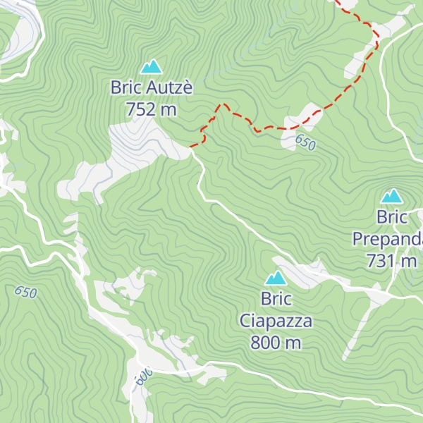 Map of Bric delle Rocche
