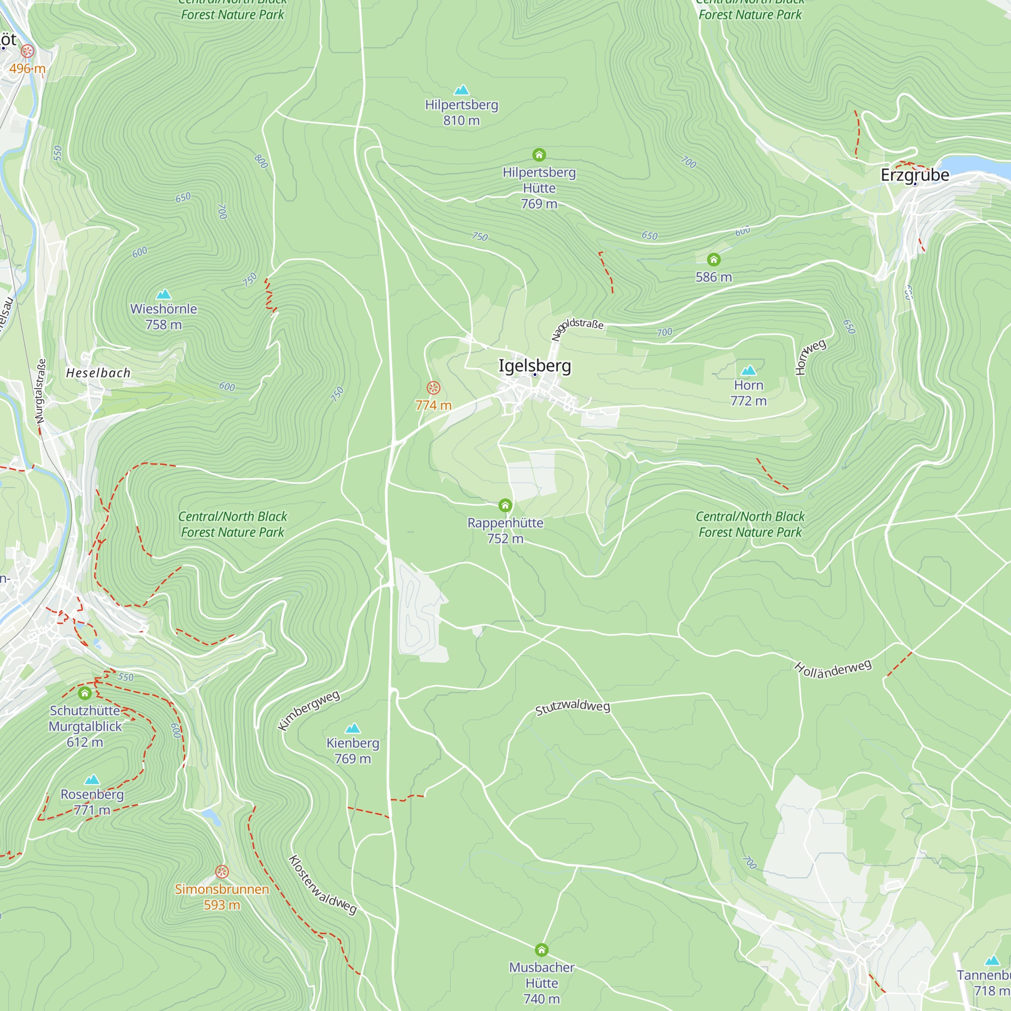 Rappenhütte map