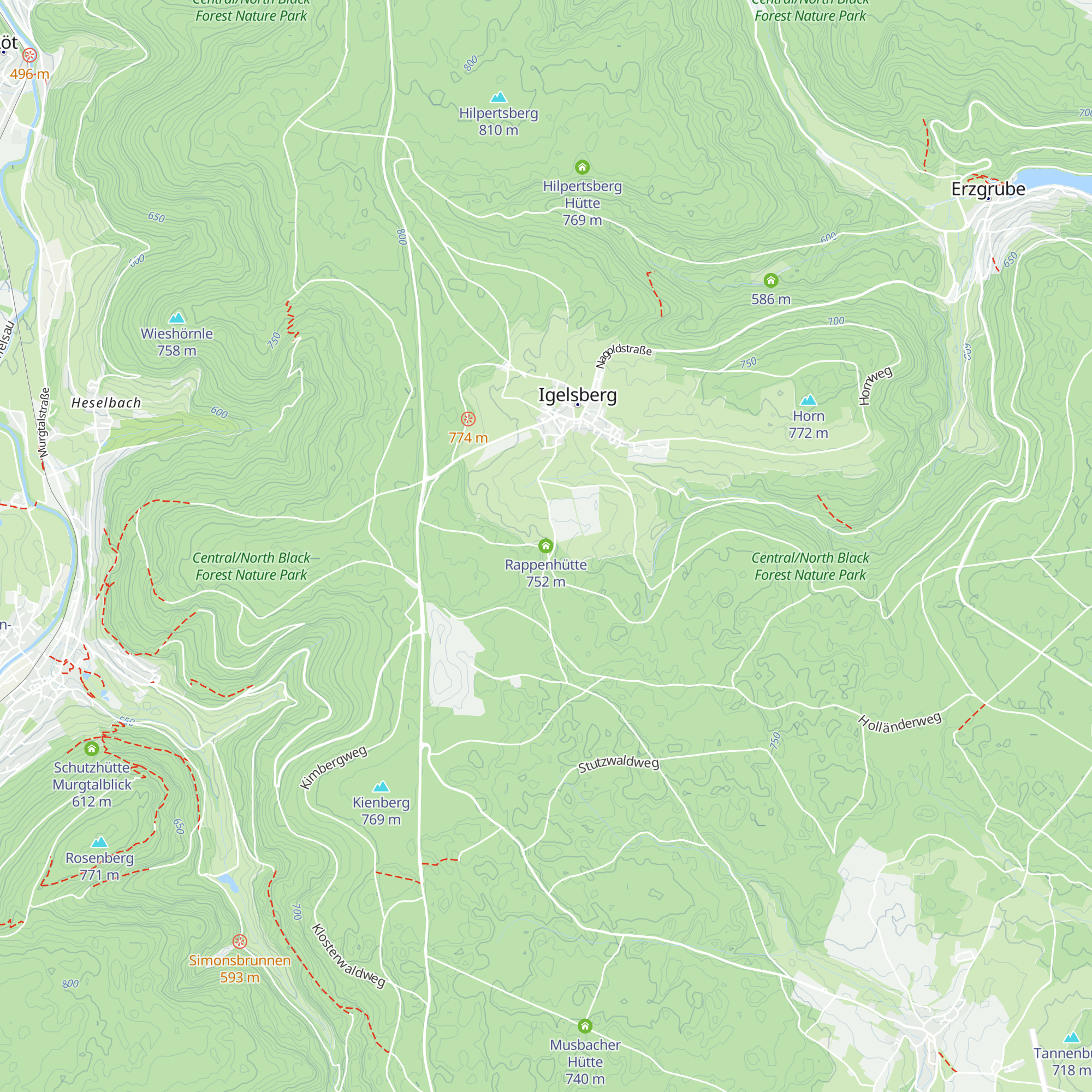 Rappenhütte map