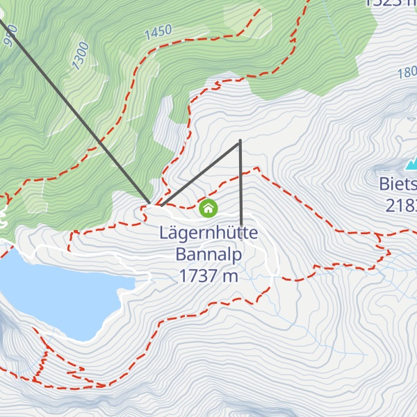 Map of Lägernhütte Bannalp