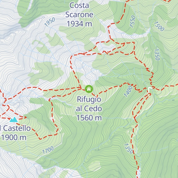 Map of Rifugio al Cedo