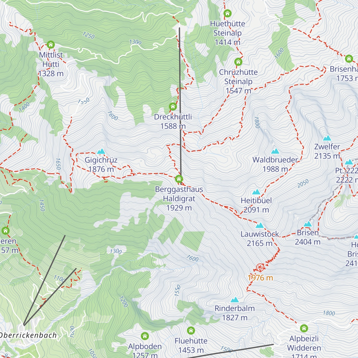 Berggasthaus Haldigrat map