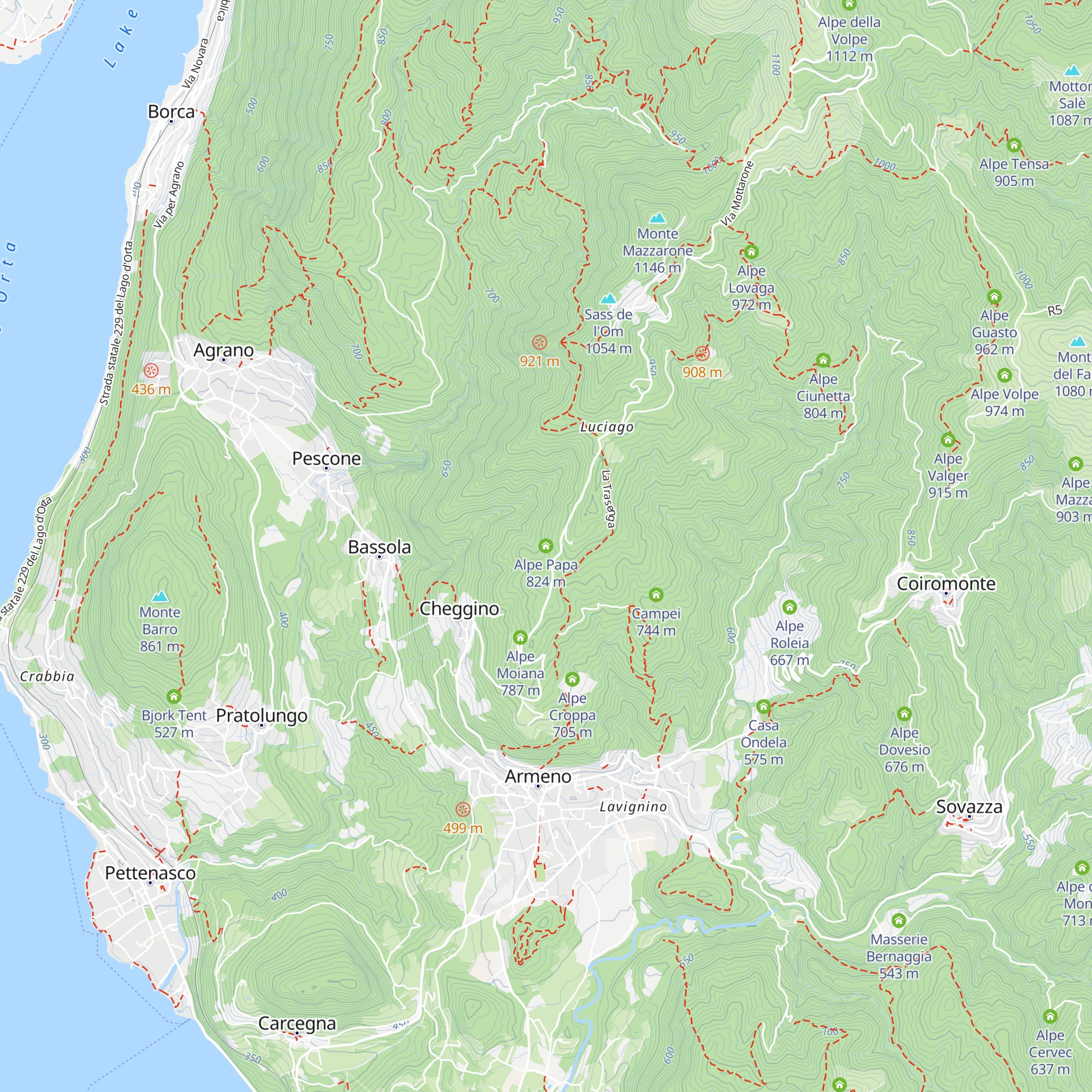 Alpe Papa map