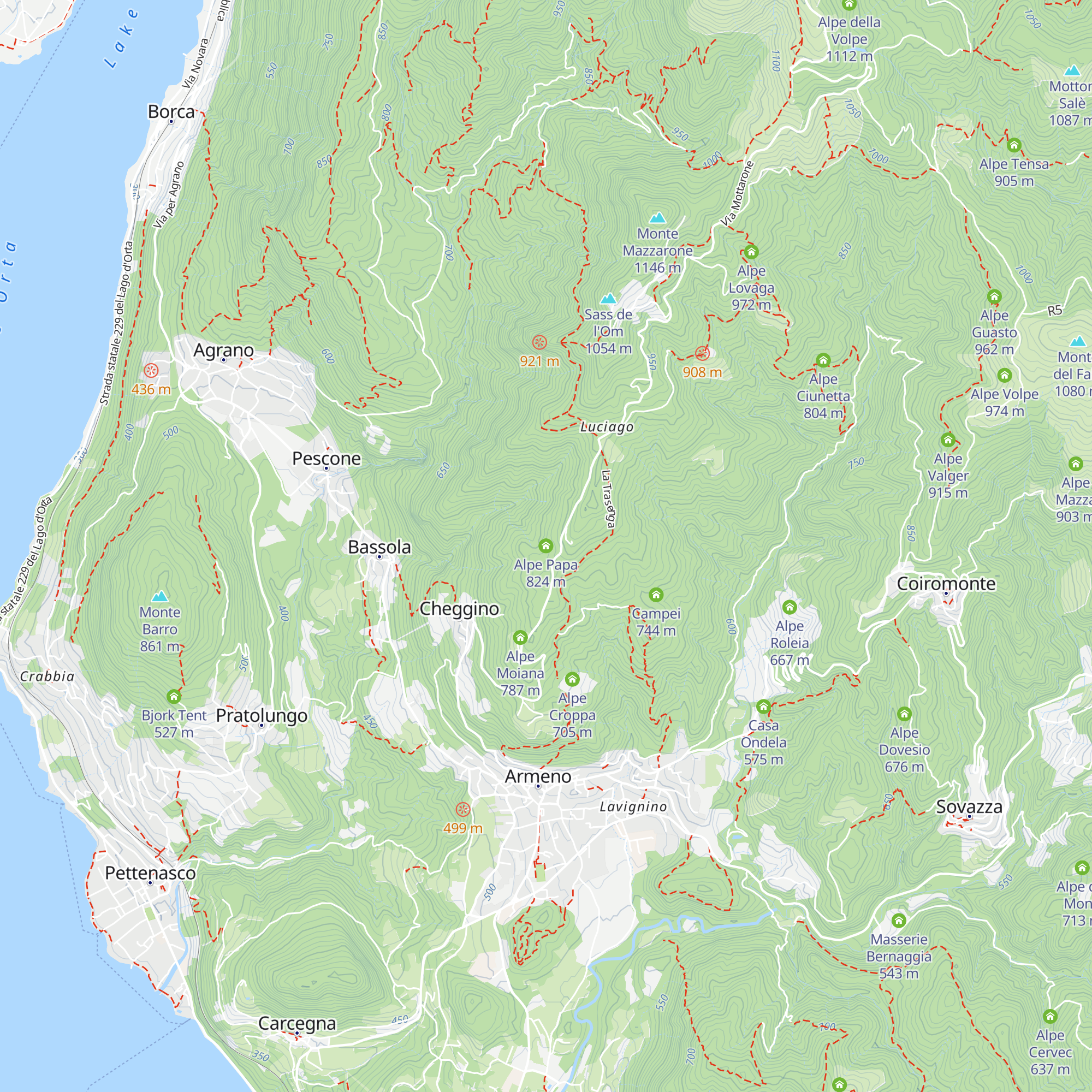 Alpe Papa map
