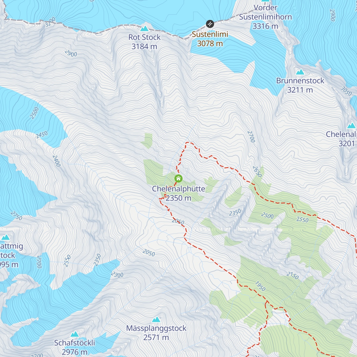 Chelenalphütte map