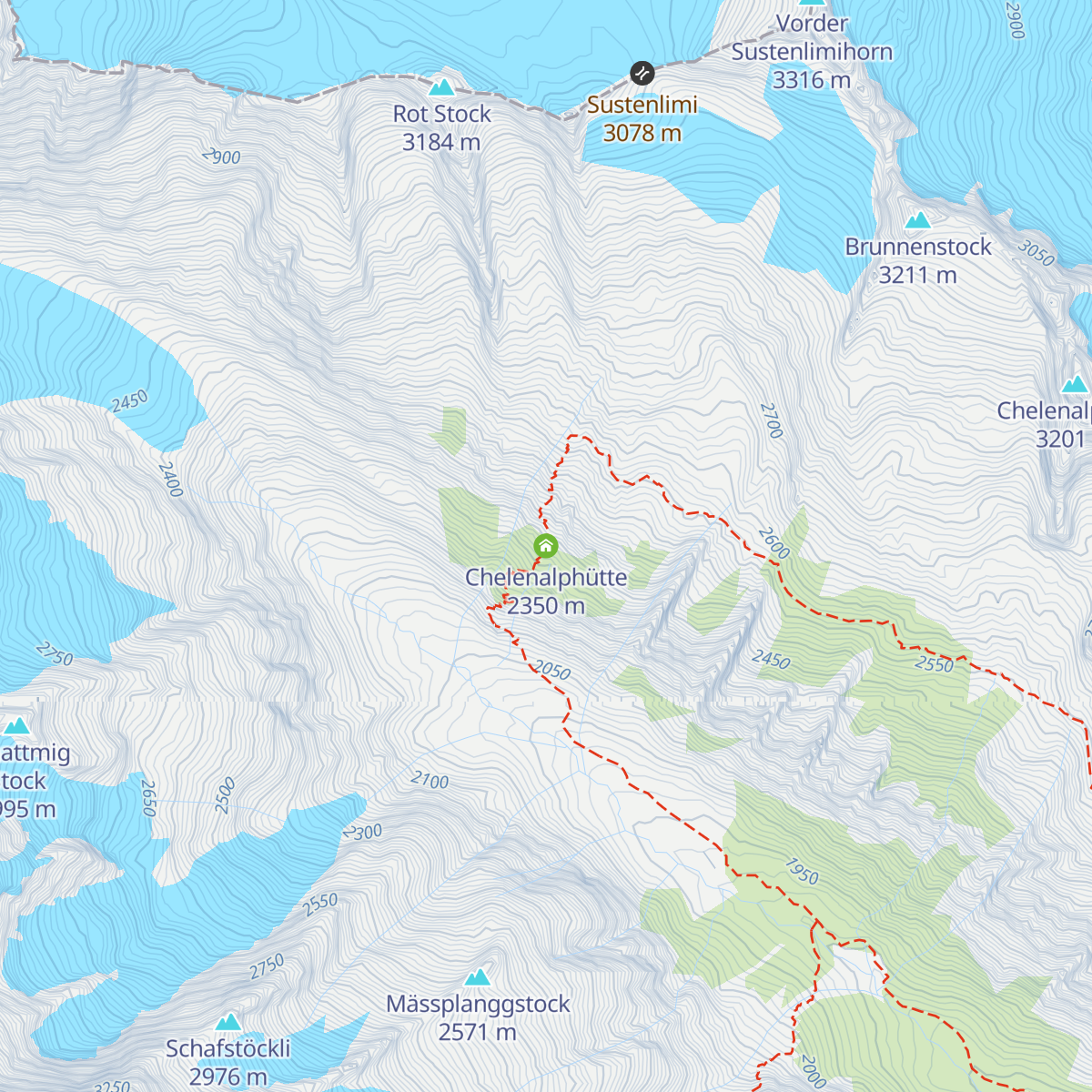 Chelenalphütte map