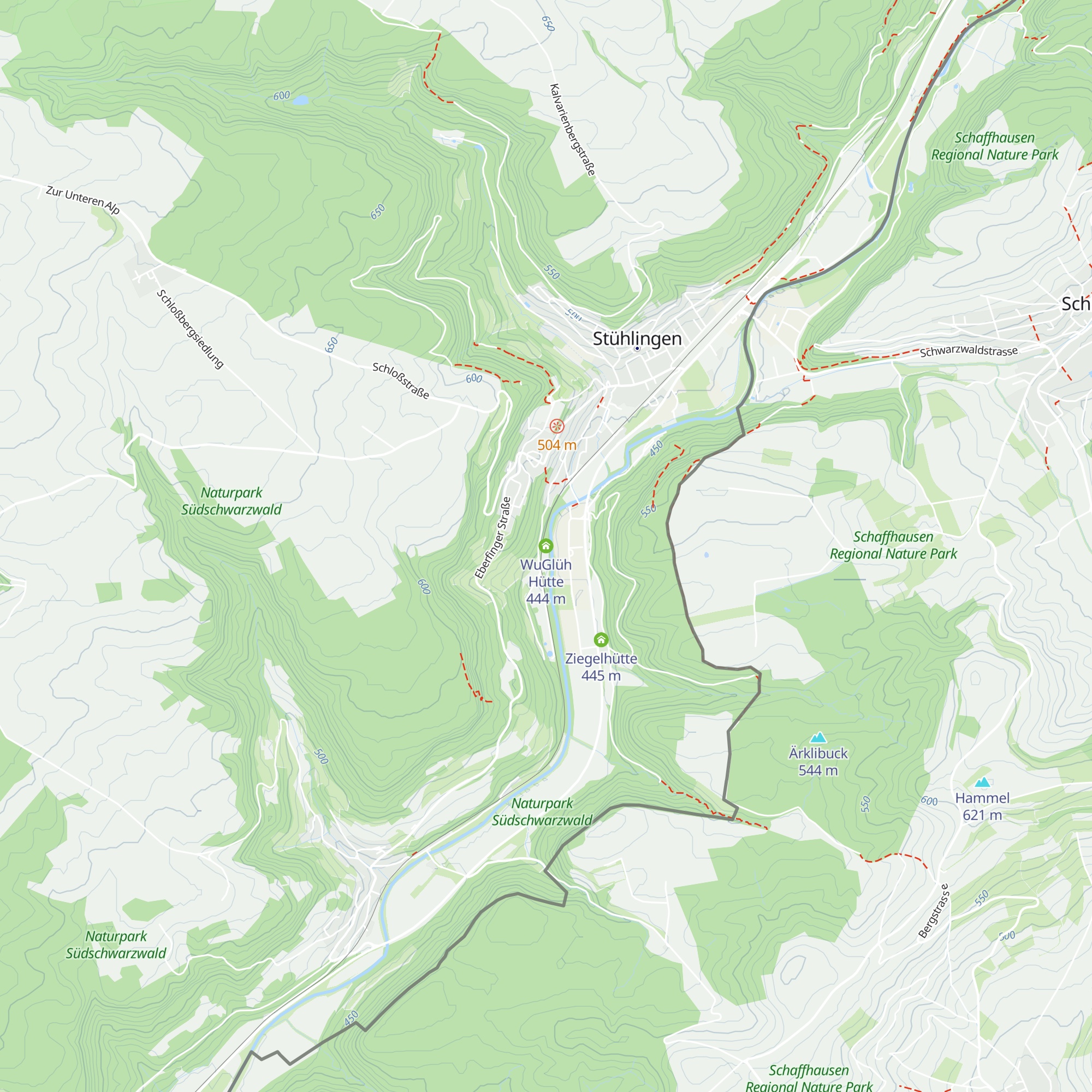 WuGlüh Hütte map