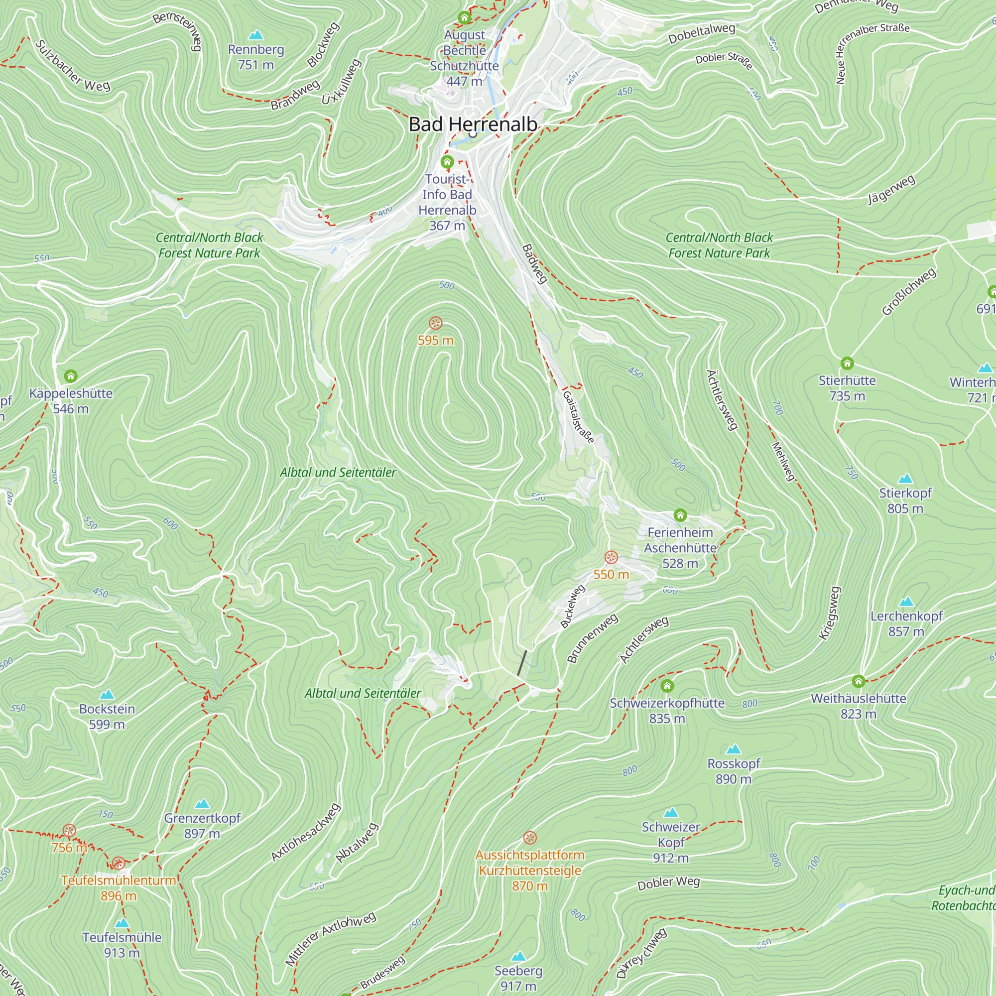 Hirschwinkelhütte map