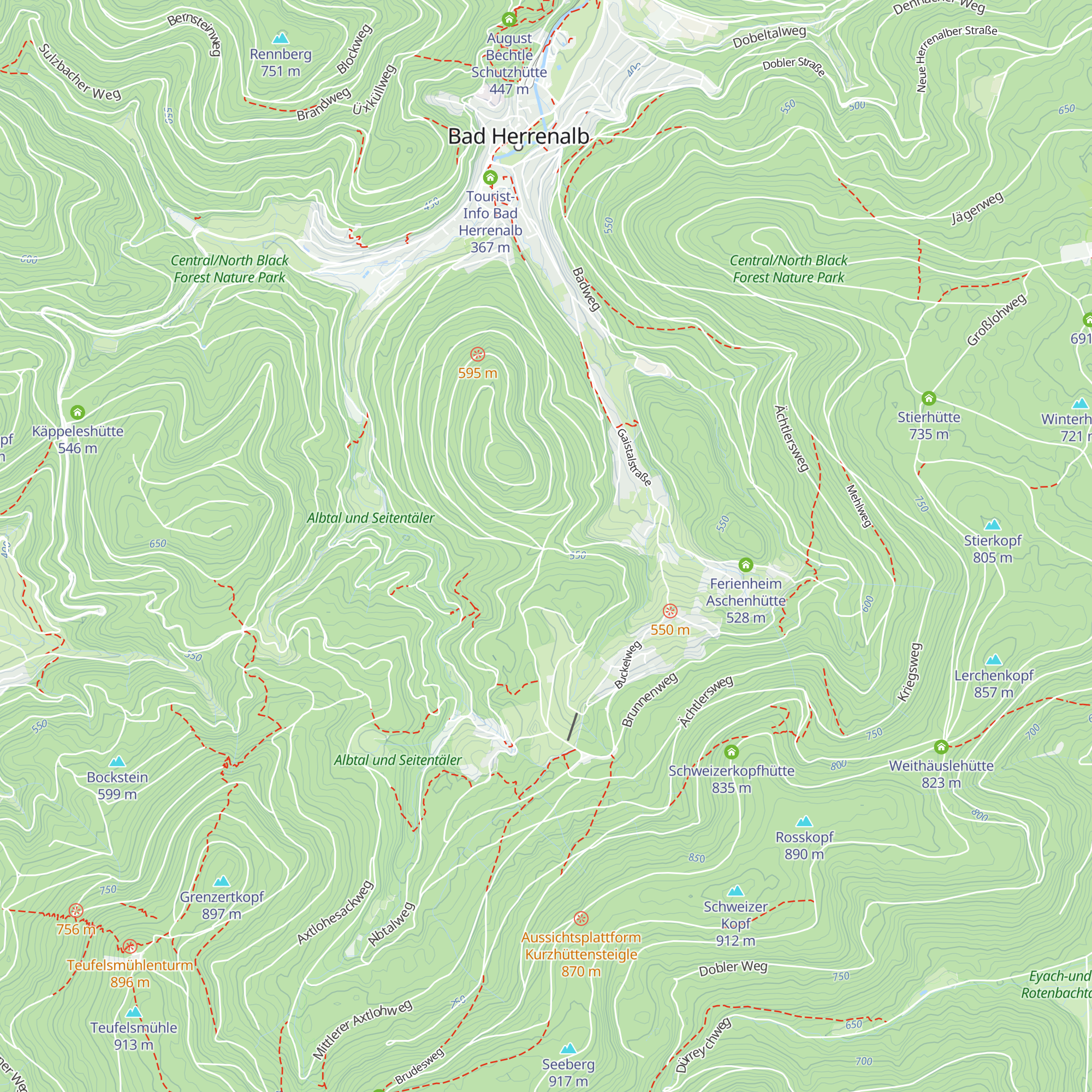 Hirschwinkelhütte map