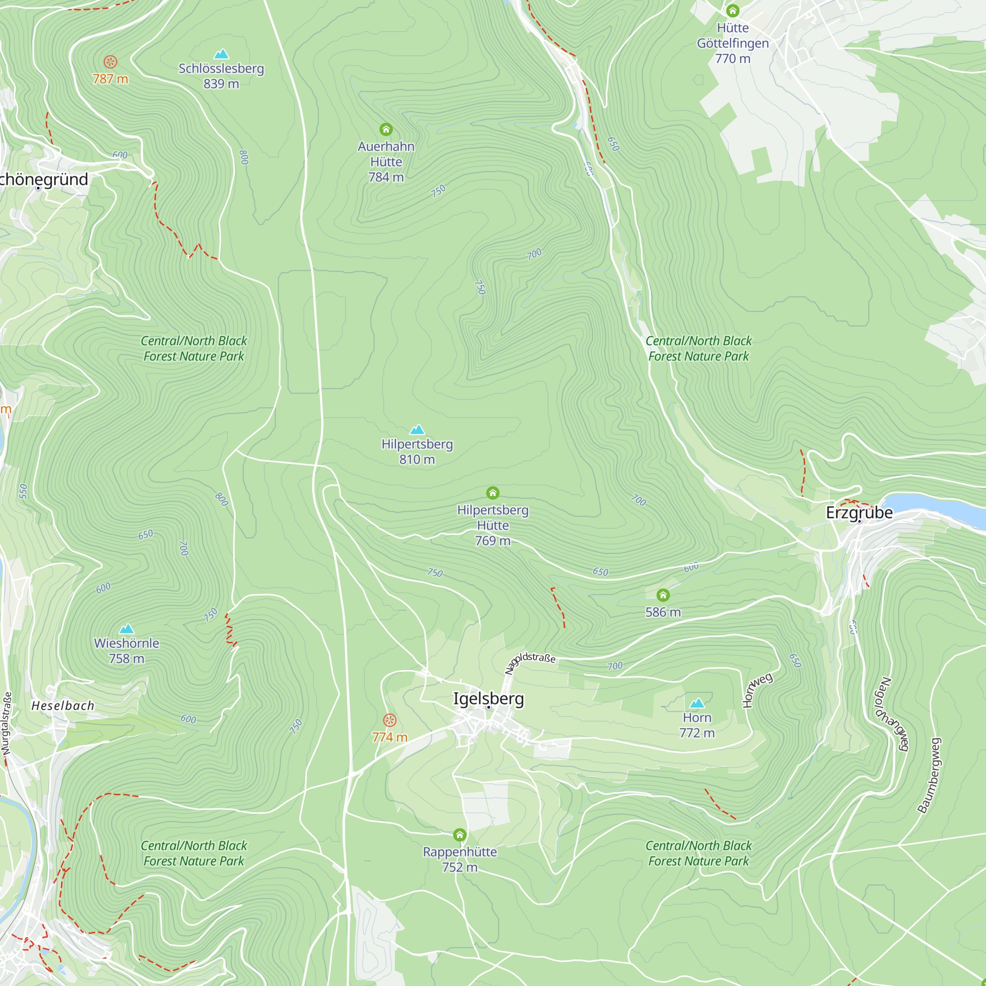 Hilpertsberg Hütte map