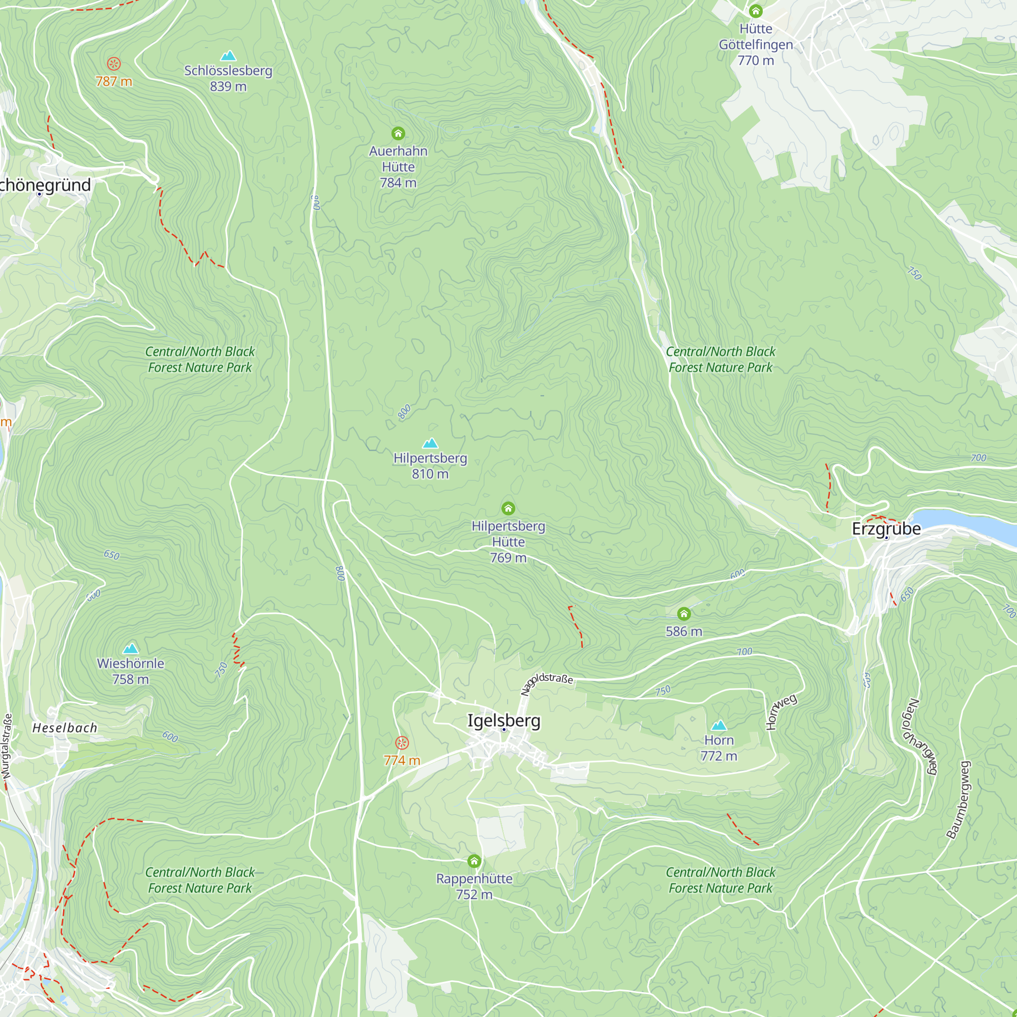 Hilpertsberg Hütte map
