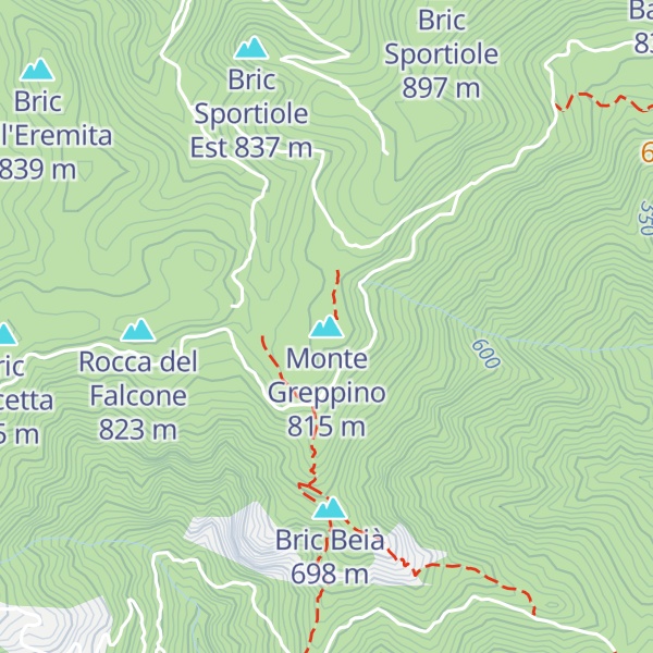Map of Monte Greppino