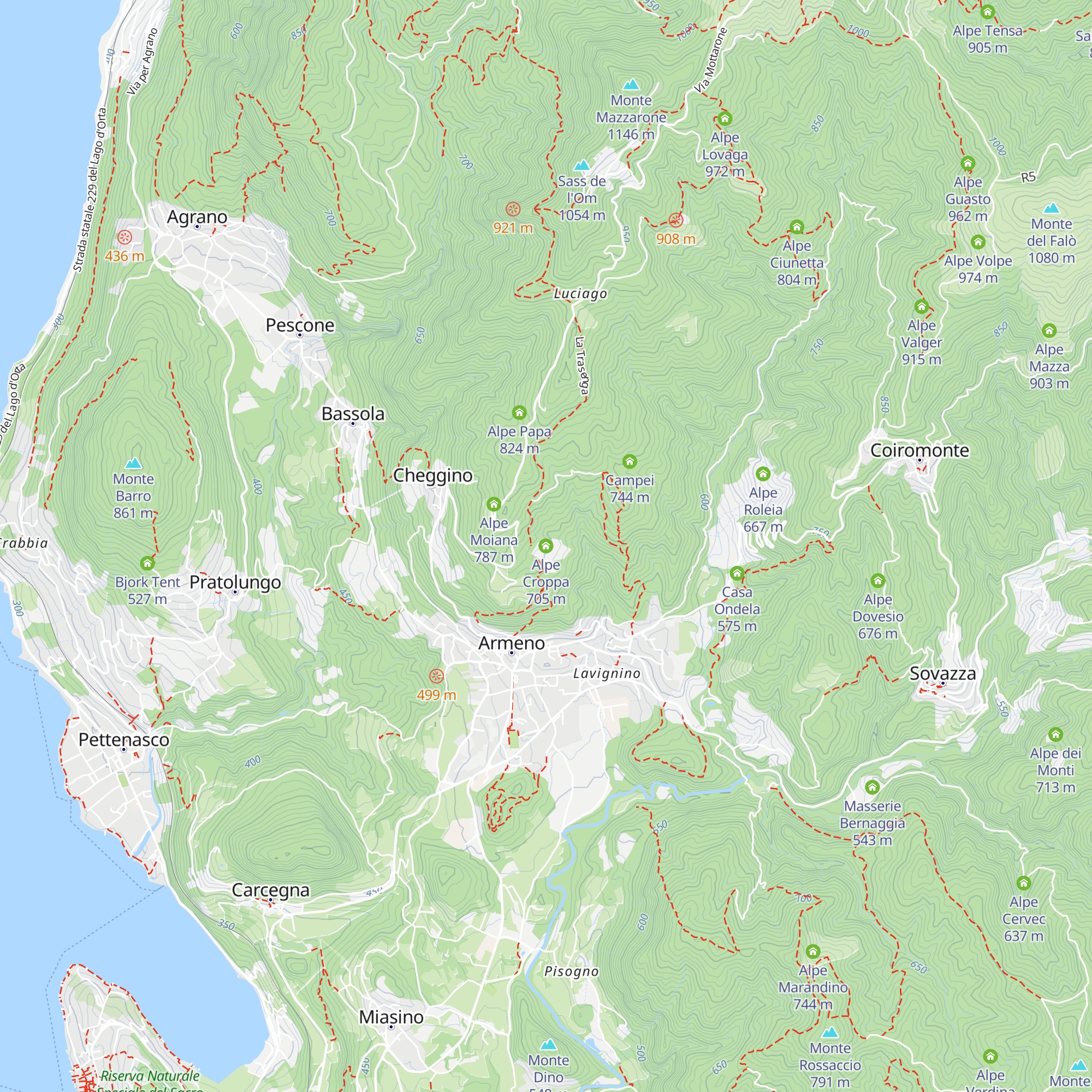 Alpe Croppa map