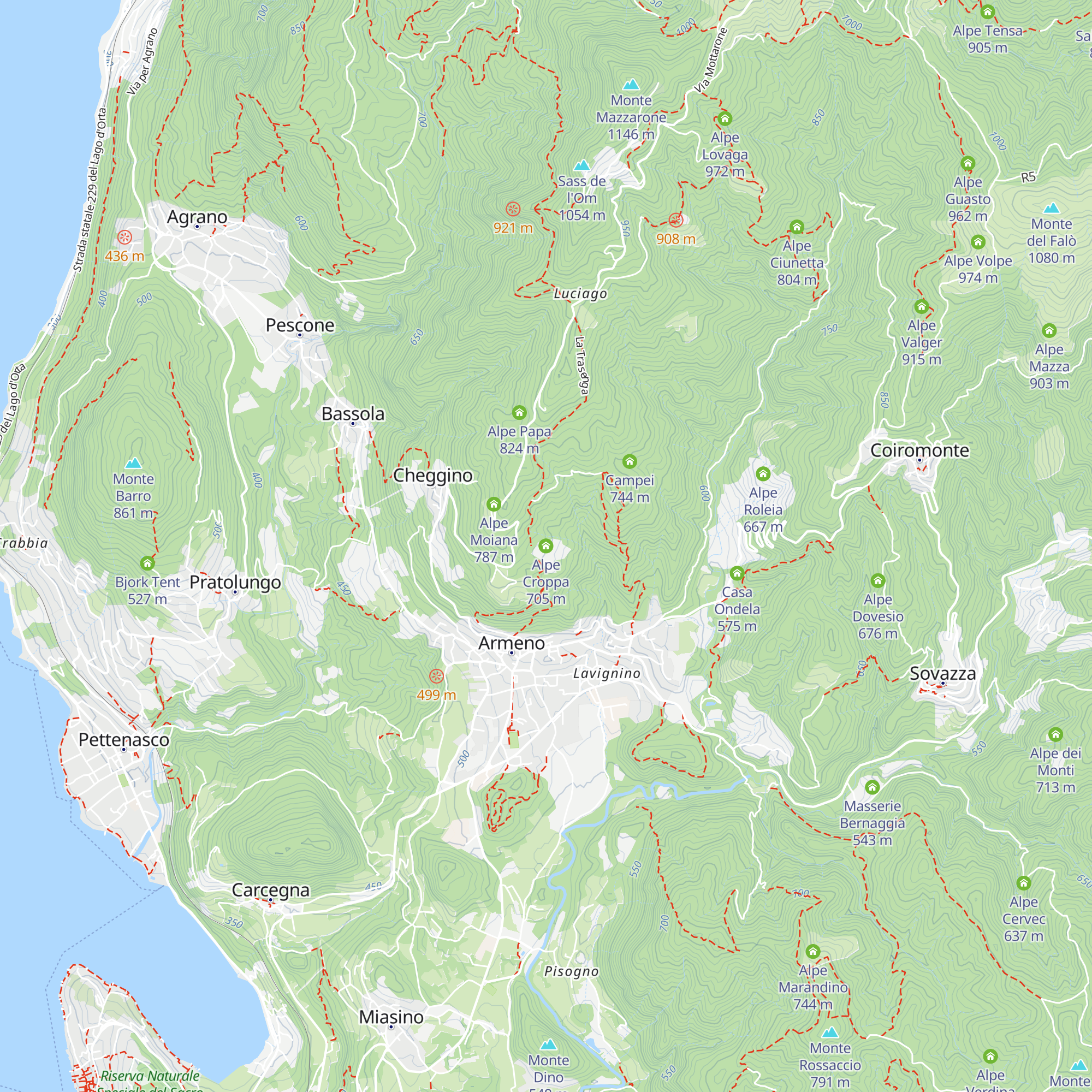 Alpe Croppa map