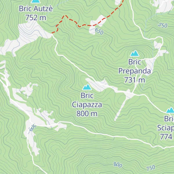 Map of Bric Ciapazza