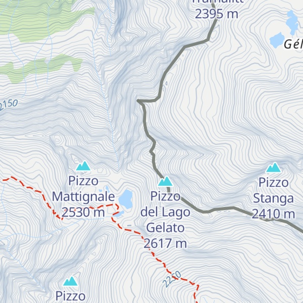 Map of Pizzo dell'Alpe Gelato