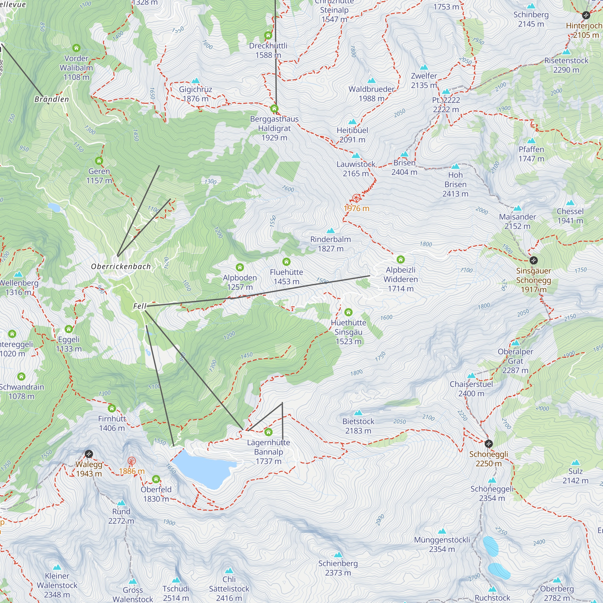 Schwandboden map