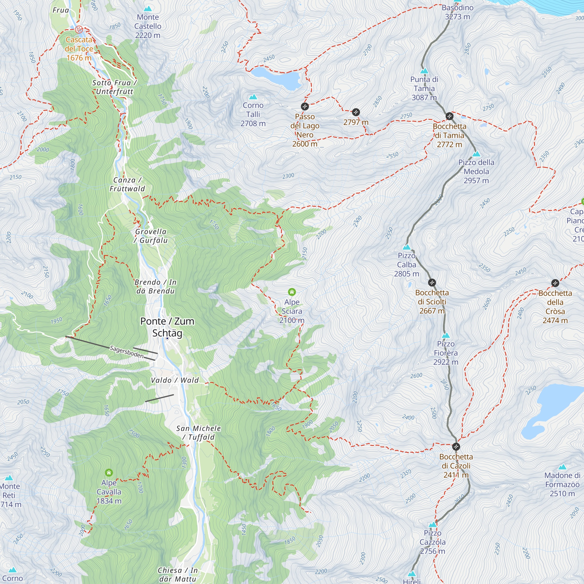 Alpe Sciara map