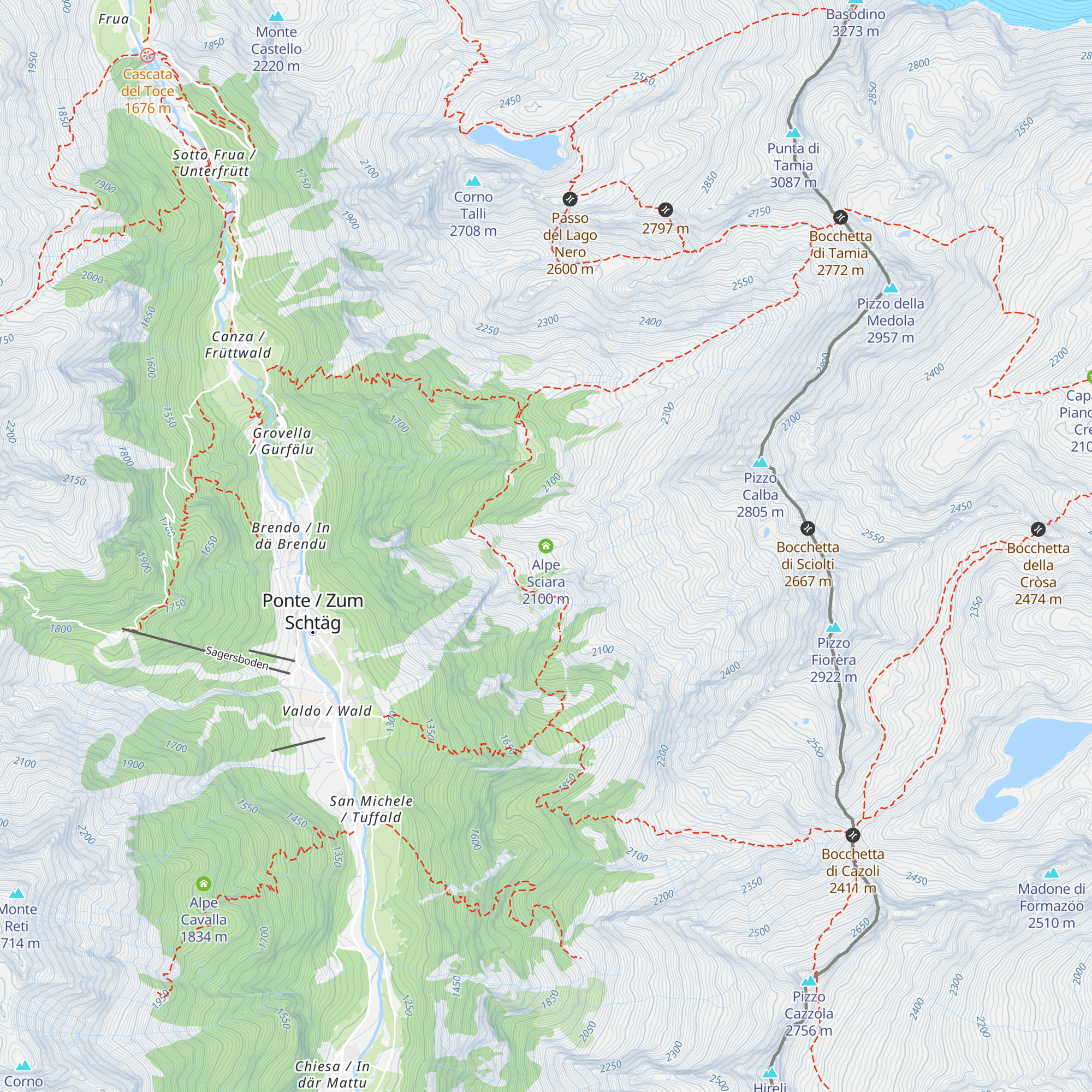 Alpe Sciara map