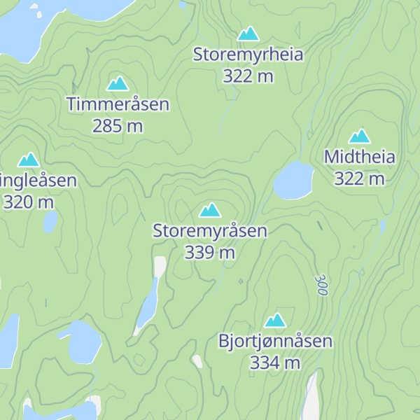 Map of Storemyråsen
