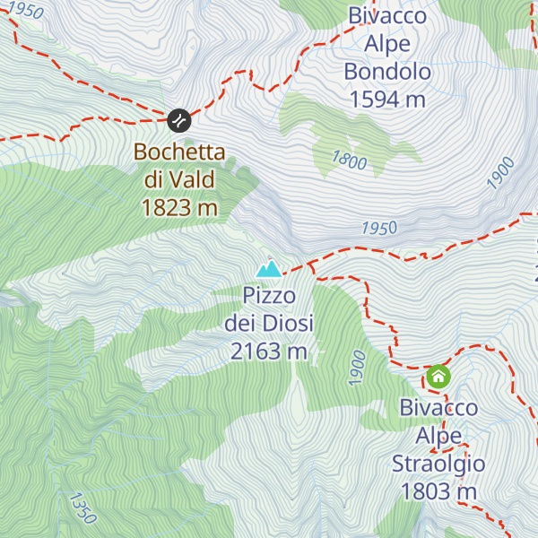 Map of Pizzo dei Diosi