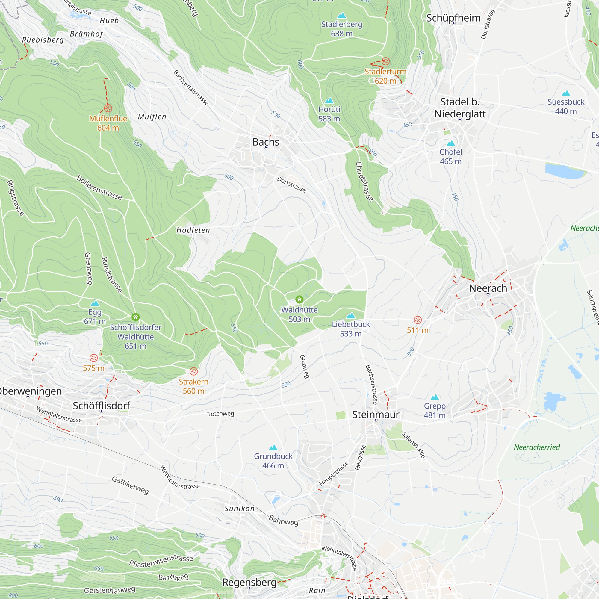 Waldhütte map
