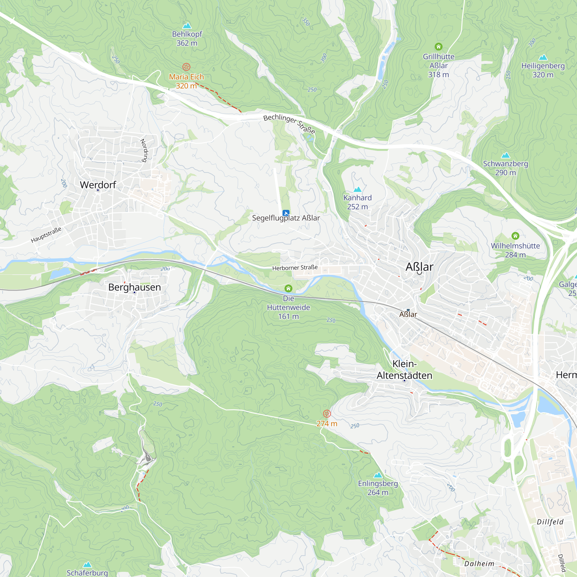 Die Hüttenweide map