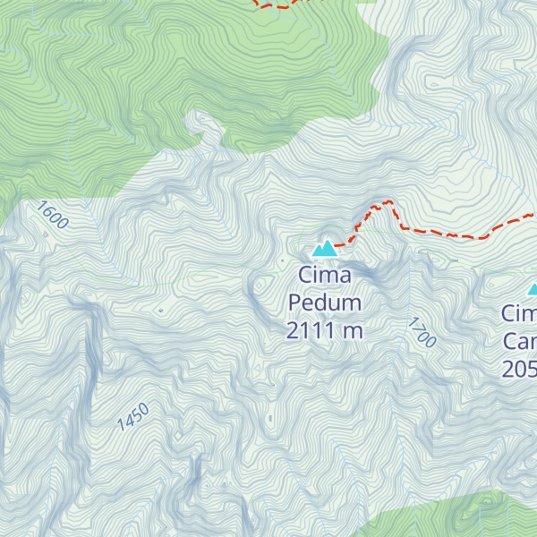Map of Corno del Pedum