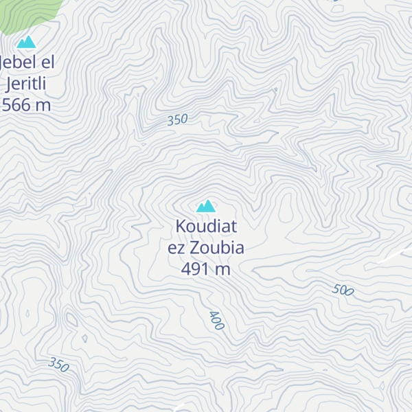 Map of Koudiat ez Zoubia