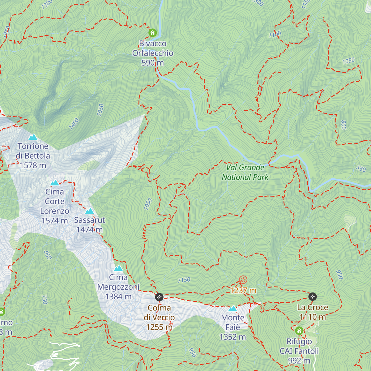 Bivacco Serena map