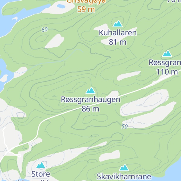 Map of Røssgranhaugen