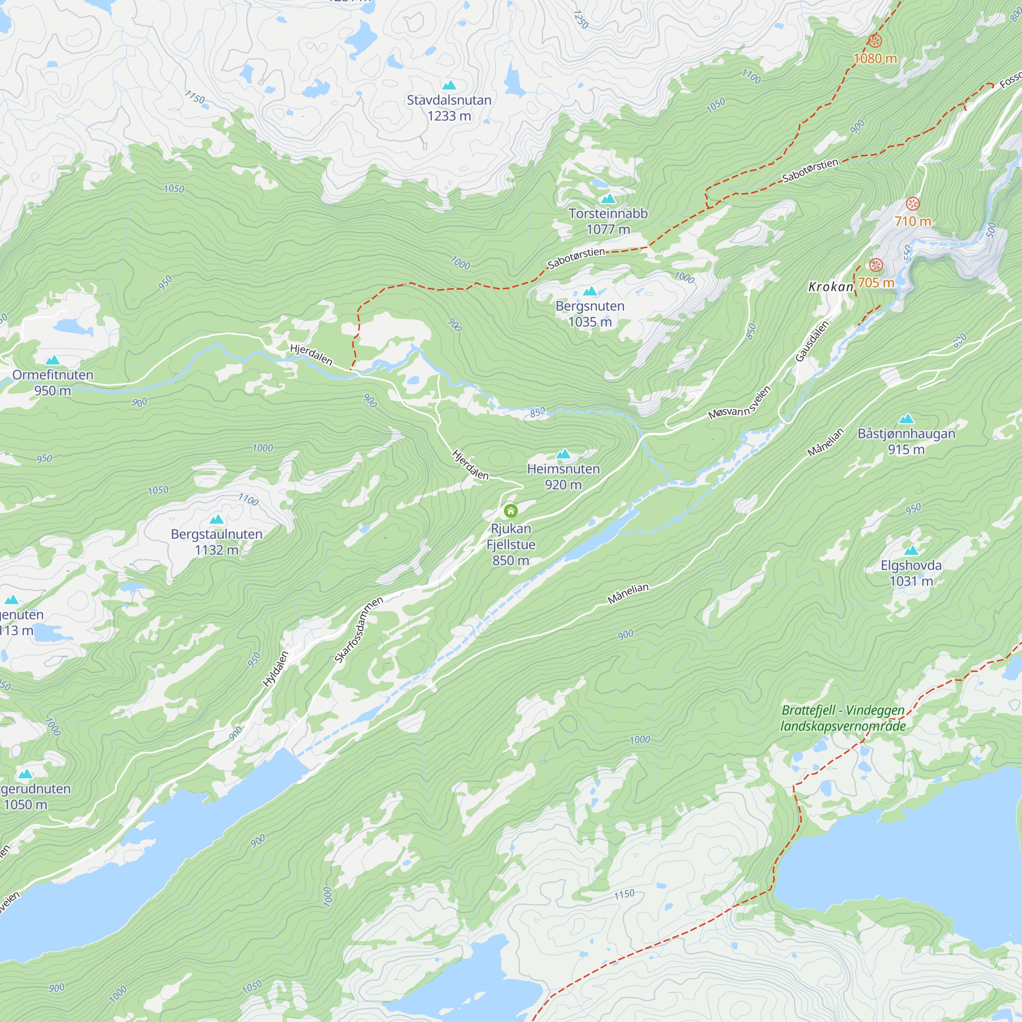 Rjukan Fjellstue map