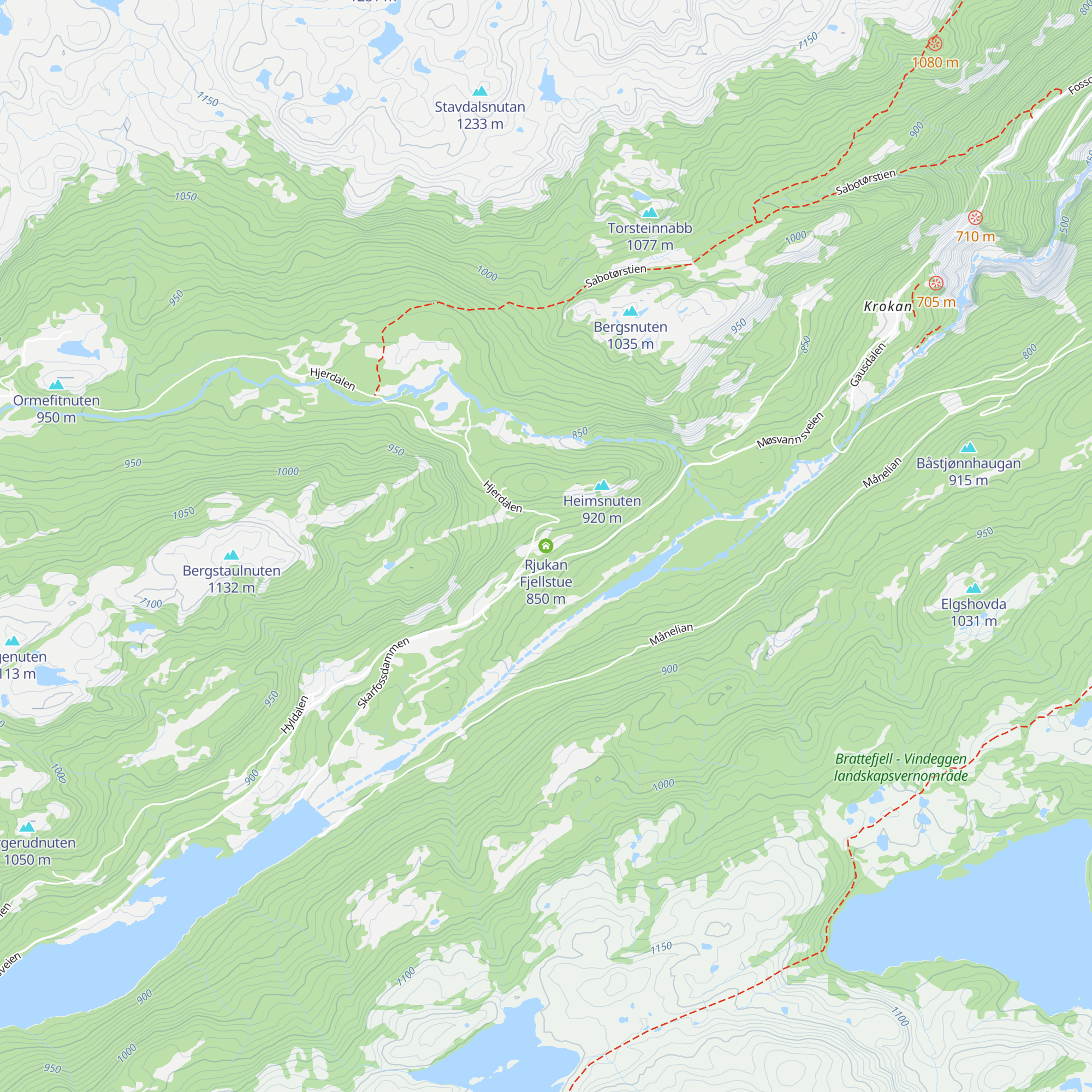 Rjukan Fjellstue map