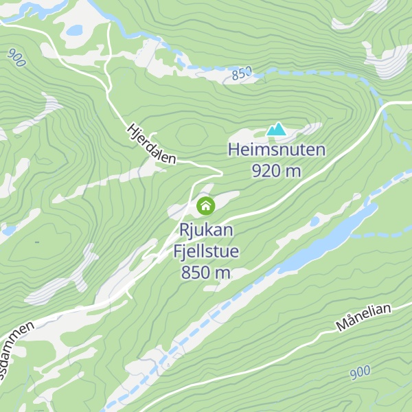 Map of Rjukan Fjellstue