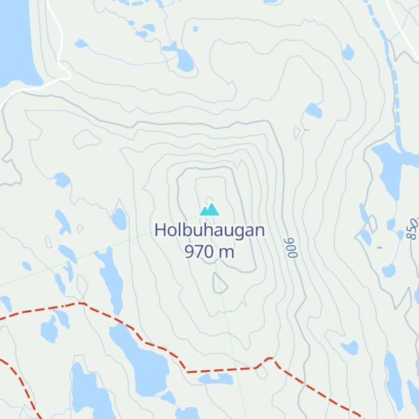 Map of Holbuhaugan