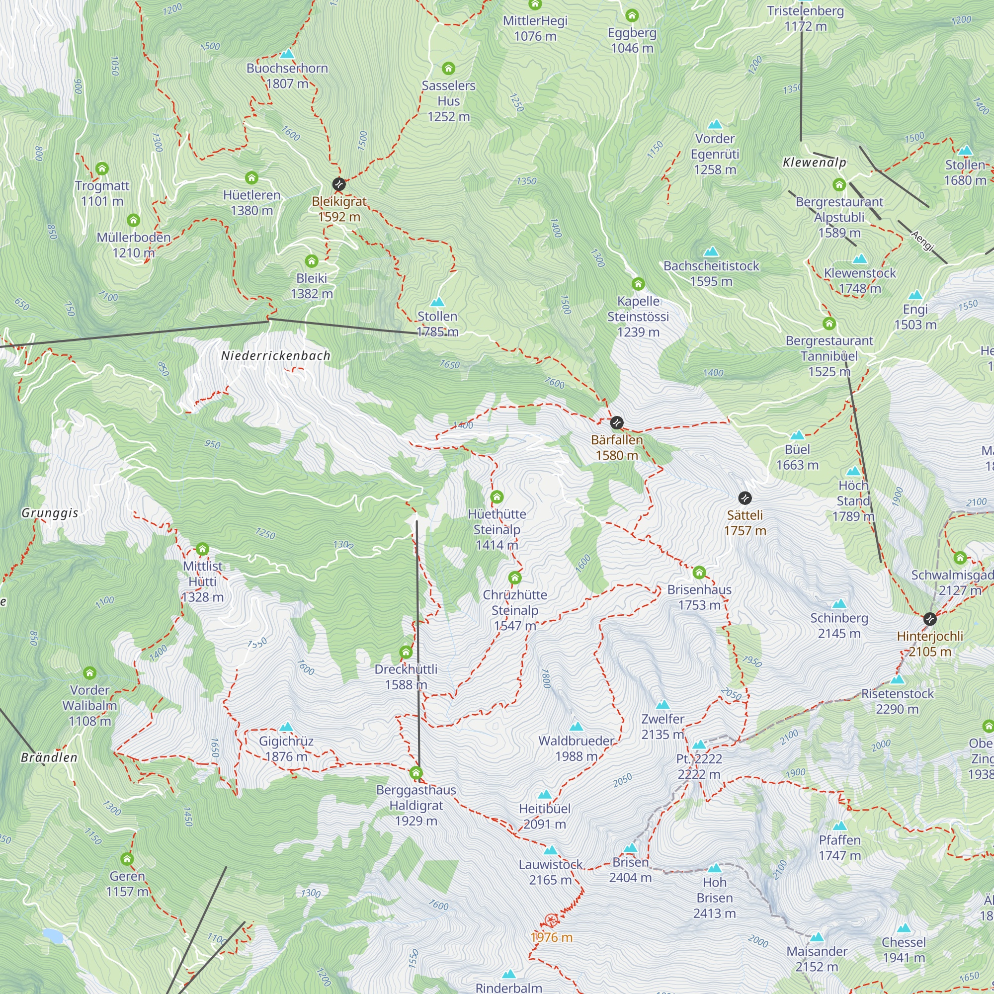 Hüethütte Steinalp map