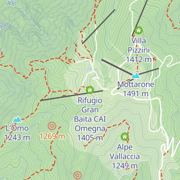 Map of Rifugio Gran Baita CAI Omegna