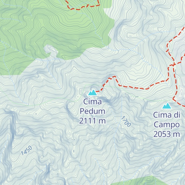 Map of Cima Pedum