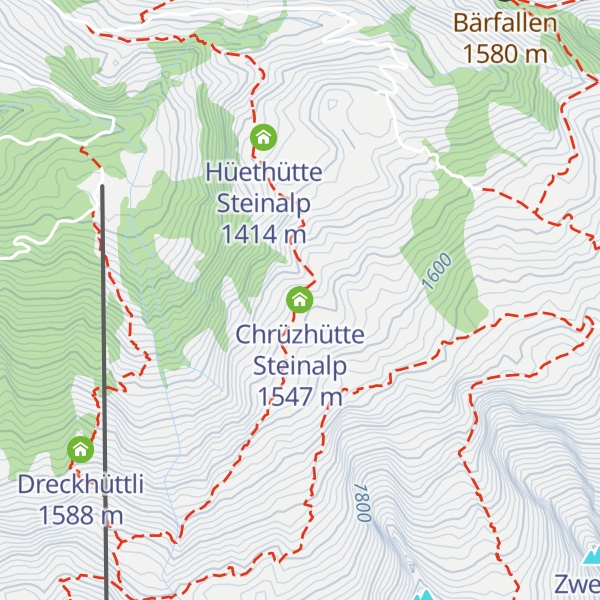 Map of Chrüzhütte Steinalp