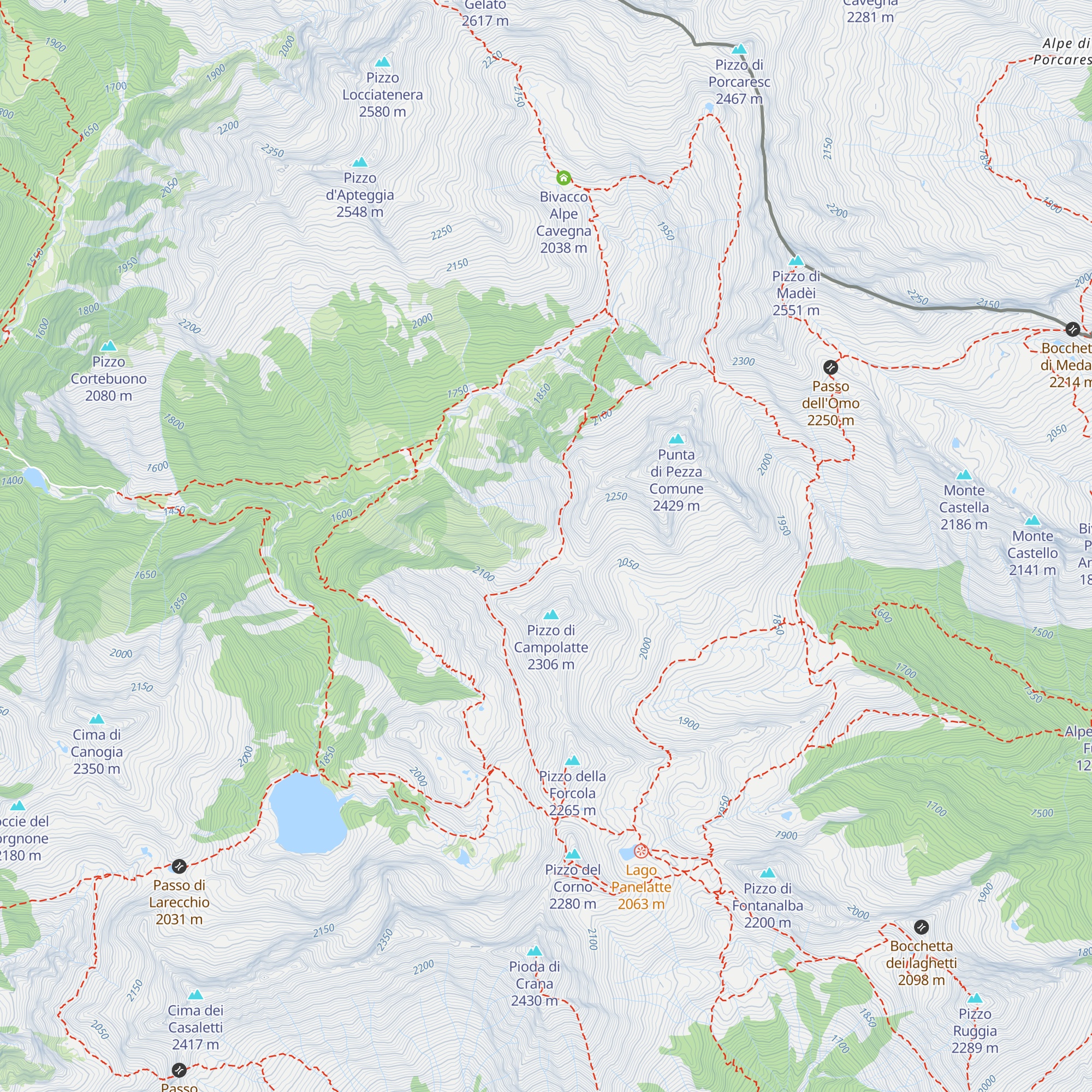 Ricovero Baitin dul Peurat map
