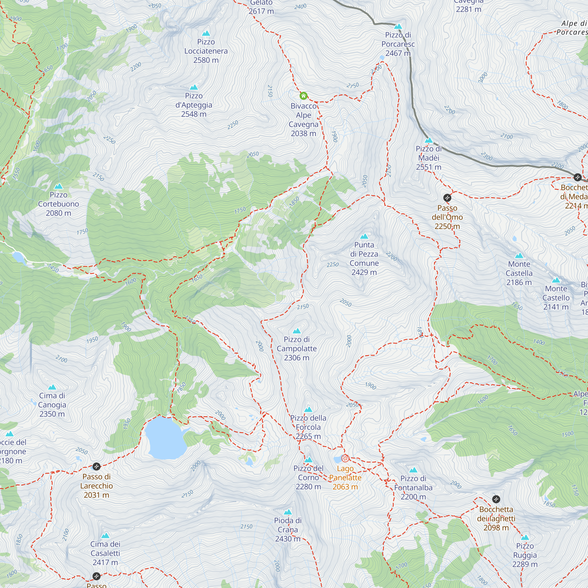 Ricovero Baitin dul Peurat map