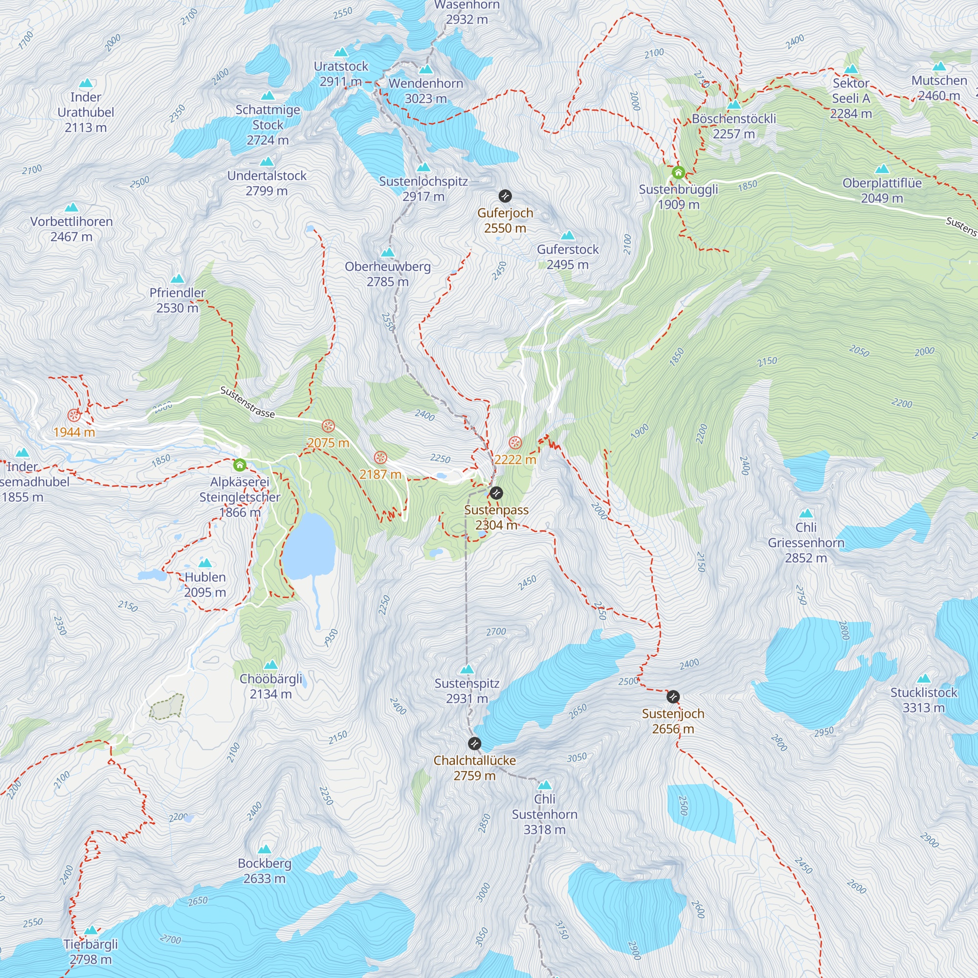 Berggasthaus Hospiz Sustenpass map