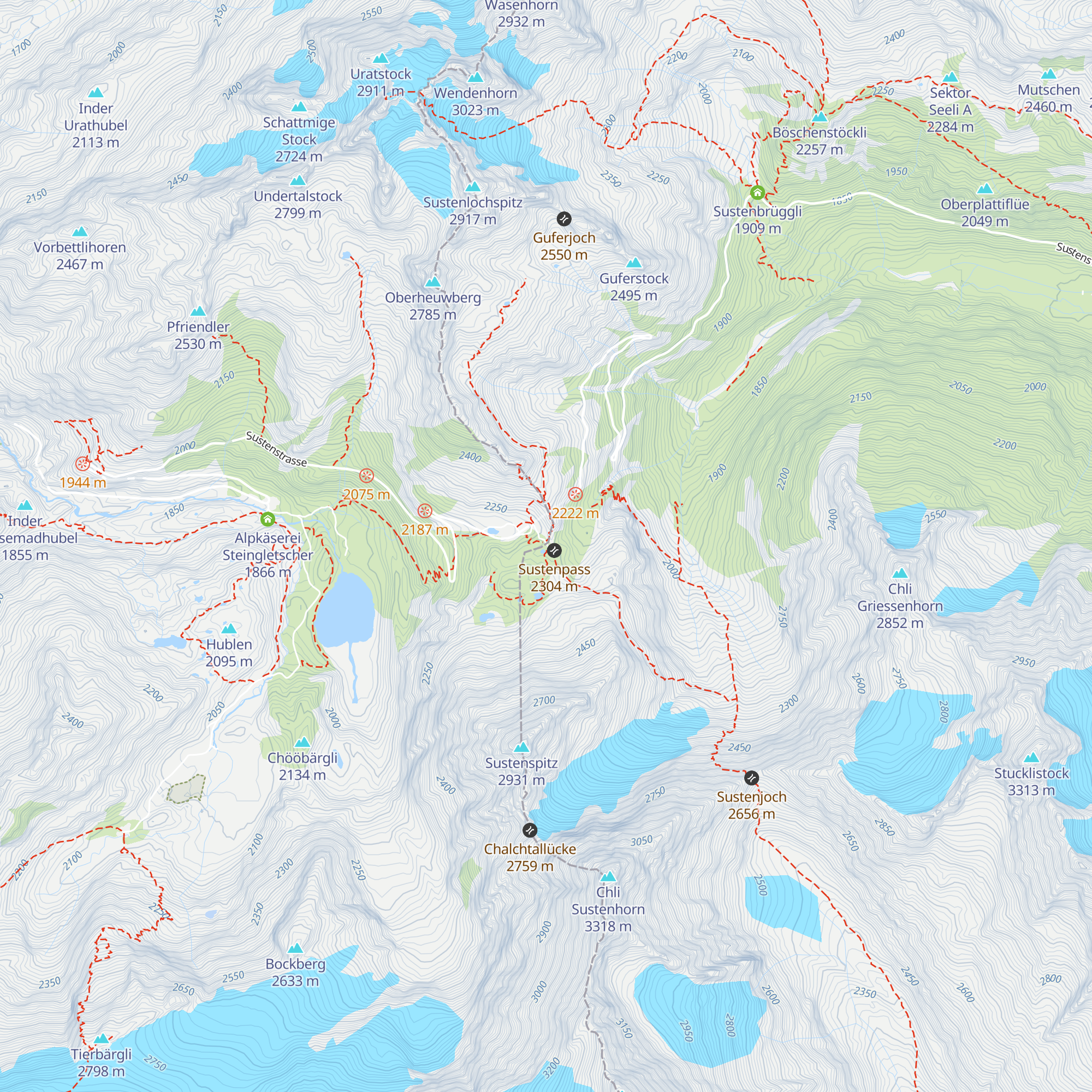 Berggasthaus Hospiz Sustenpass map